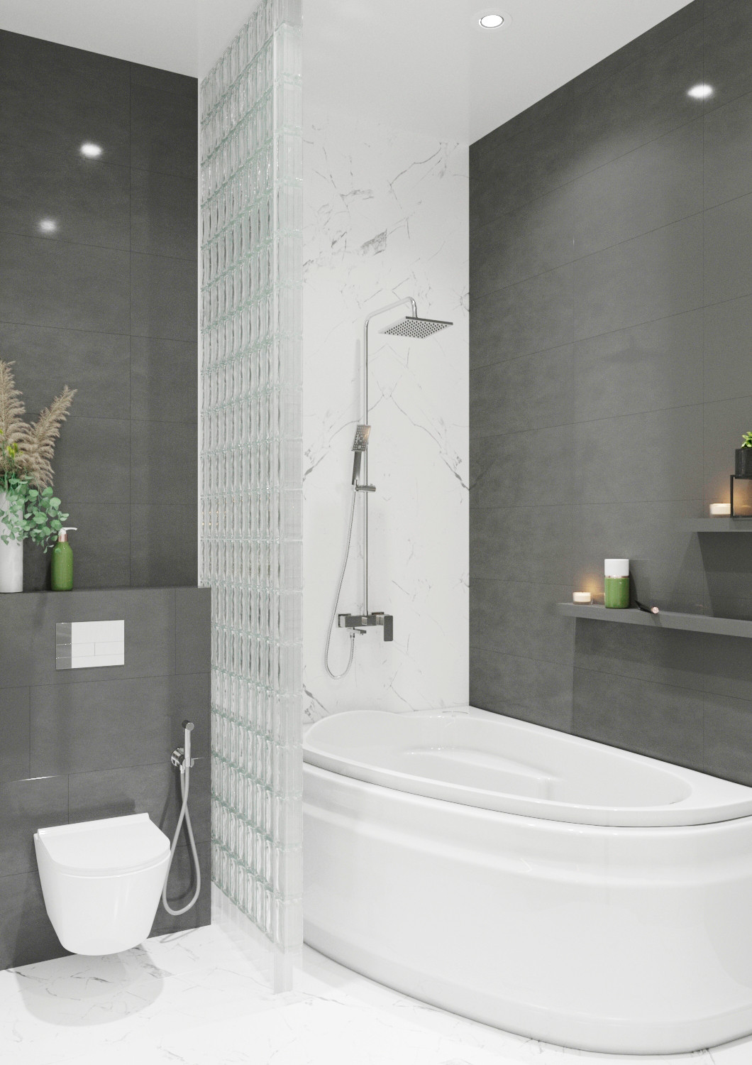 Современный дизайн в оттенках серого