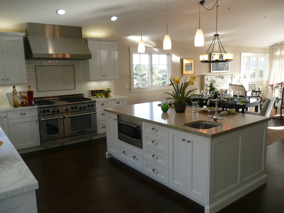 White kitchens by MarinKitchenCo Transitional Kitchen