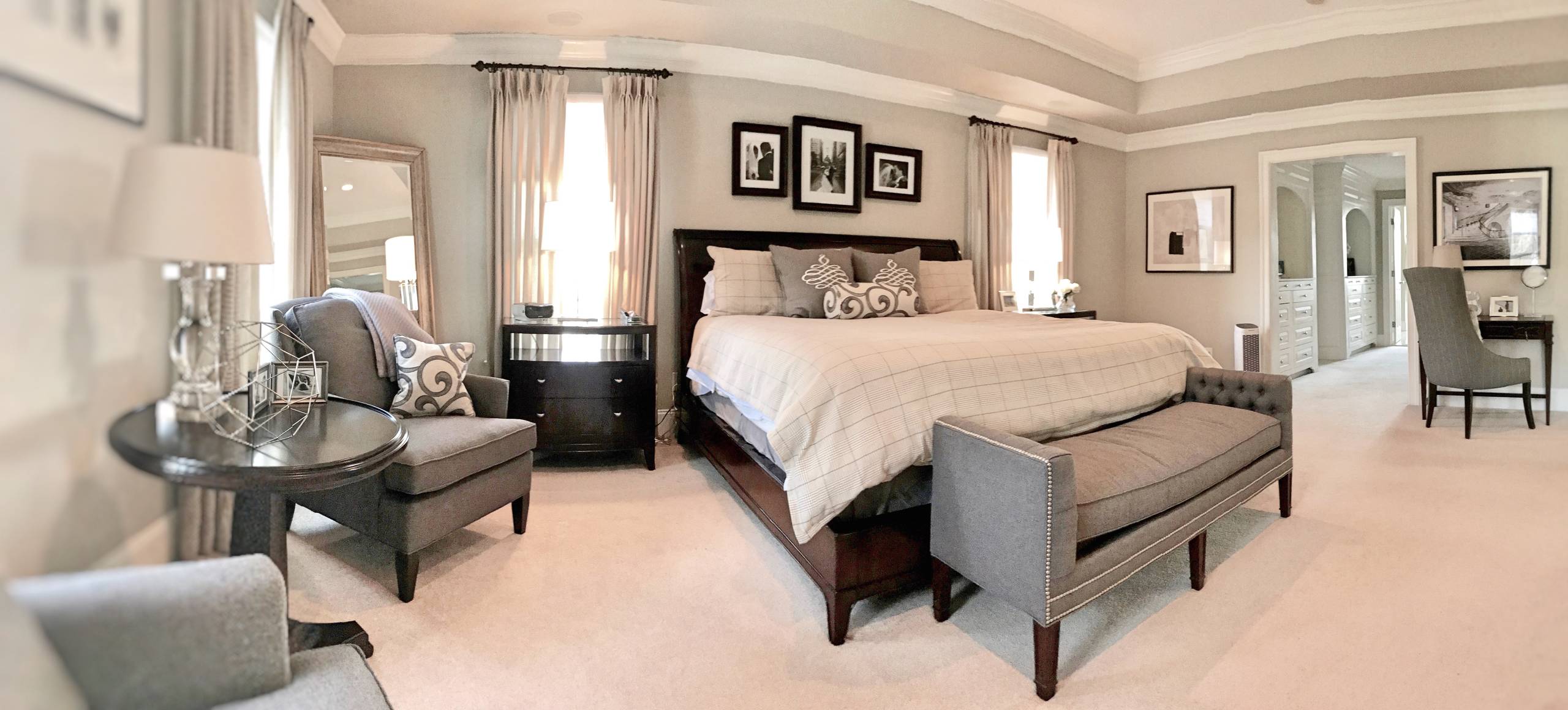 Media Traditional Master Bedroom