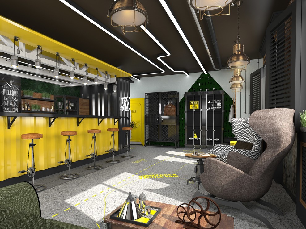 Салон "Barber Shop" Дизайн-проект интерьеров.