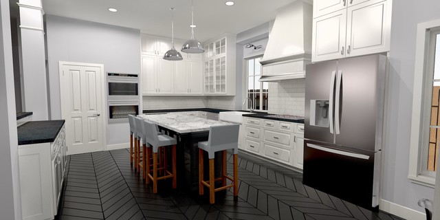 Kitchen 3d Renderings transitional