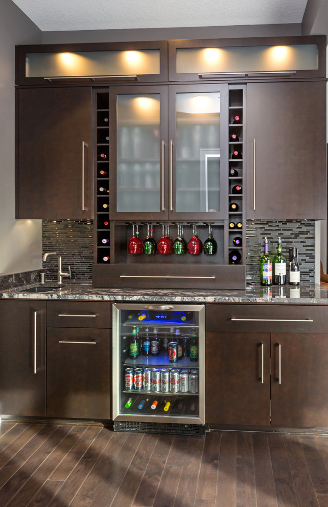 Inspiration for a contemporary home bar in Other.