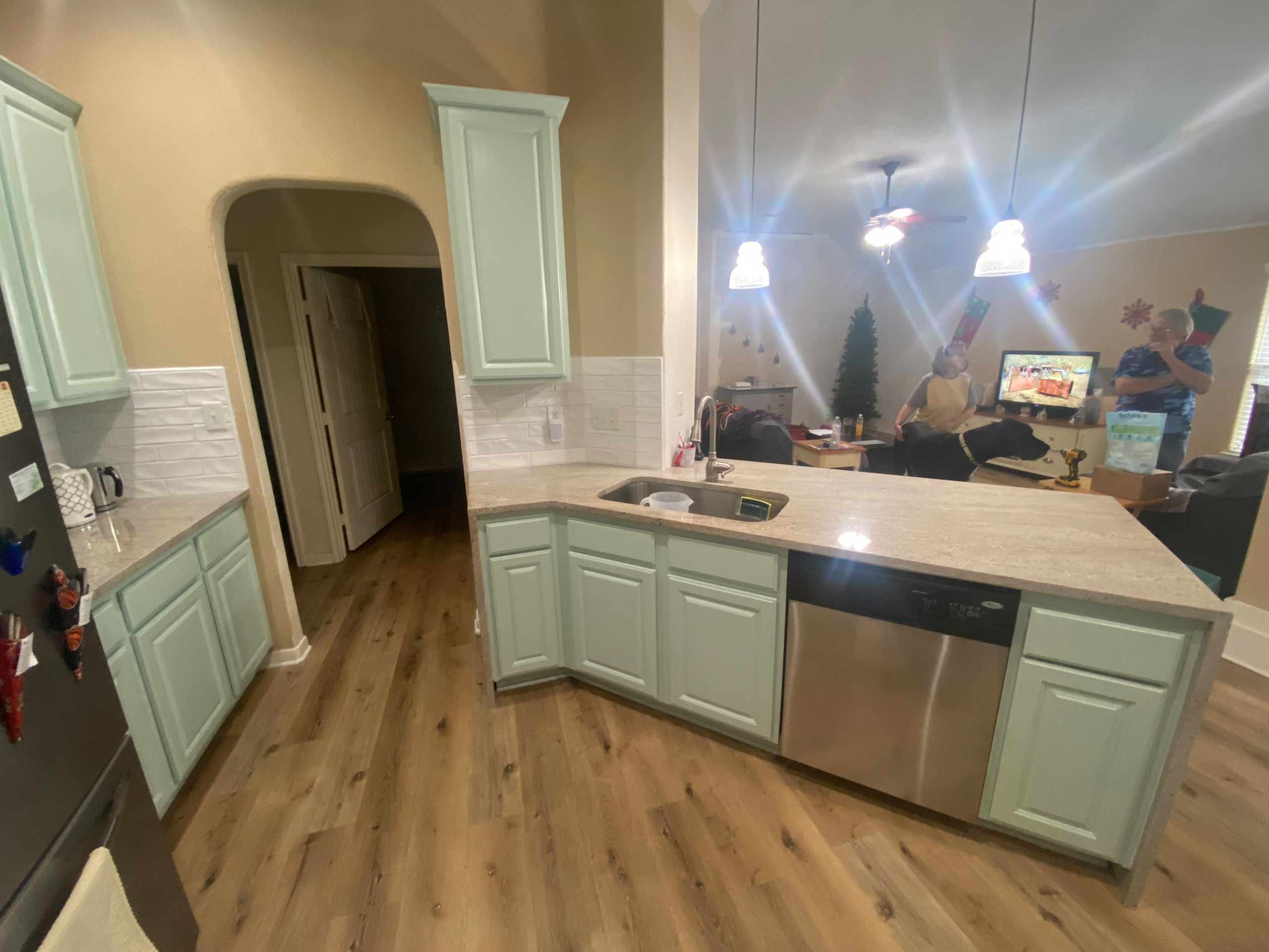 Custer Cabinet Repaint,Backsplash, Granite And Flooring