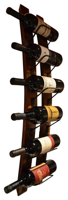 Wine Stave Wine Rack - Rustic - Wine Racks - by All About Barrels | Houzz