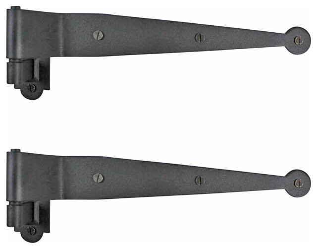 Pintle Hinge Strap For Doors & Gates Black Iron Shutter Hinge Offset 2