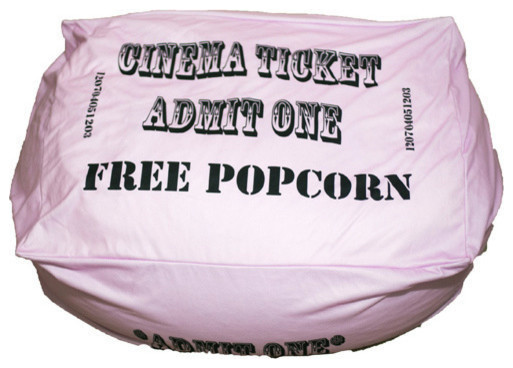 Pink Movie Ticket Beanbag Contemporary Bean Bag Chairs By