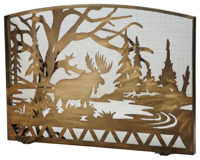 Meyda Lighting Fireplace Screen Rustic Fireplace Screens By