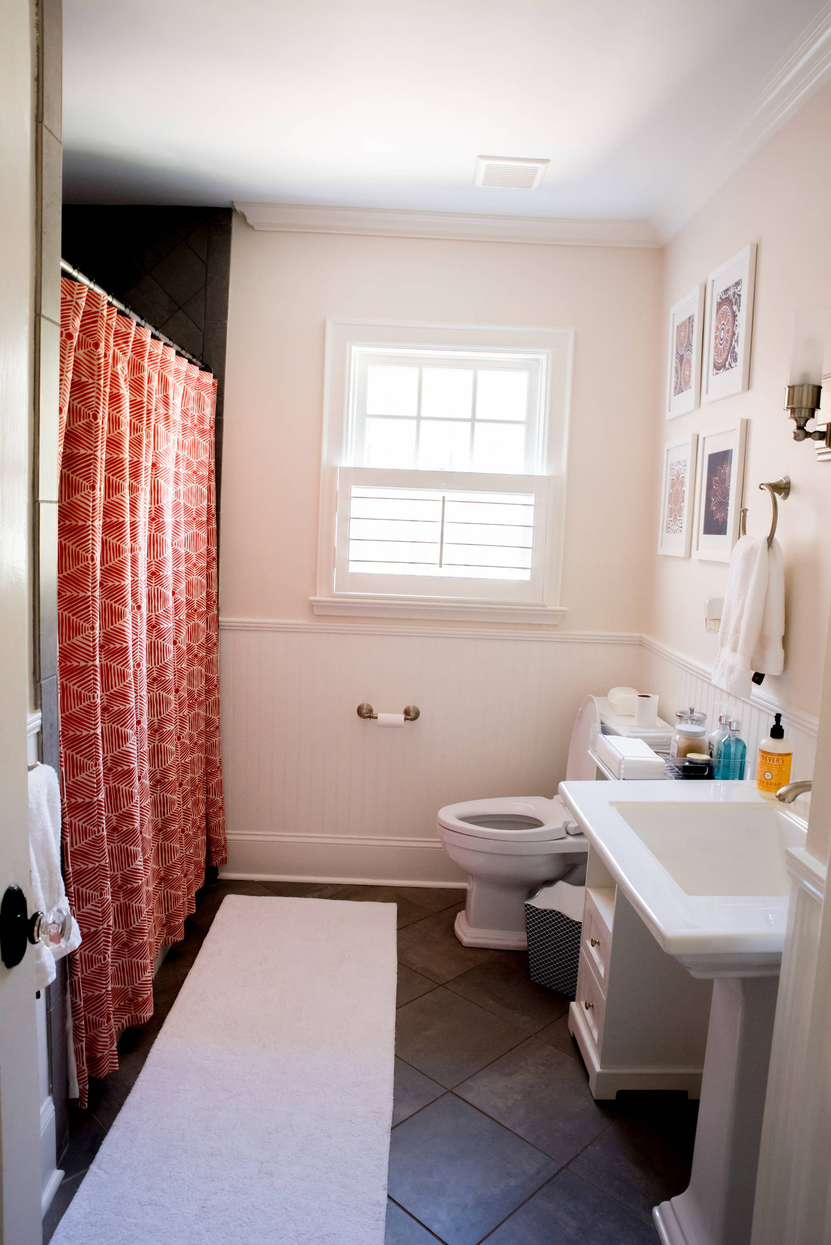 Coral And Navy Bathroom Ideas Photos Houzz