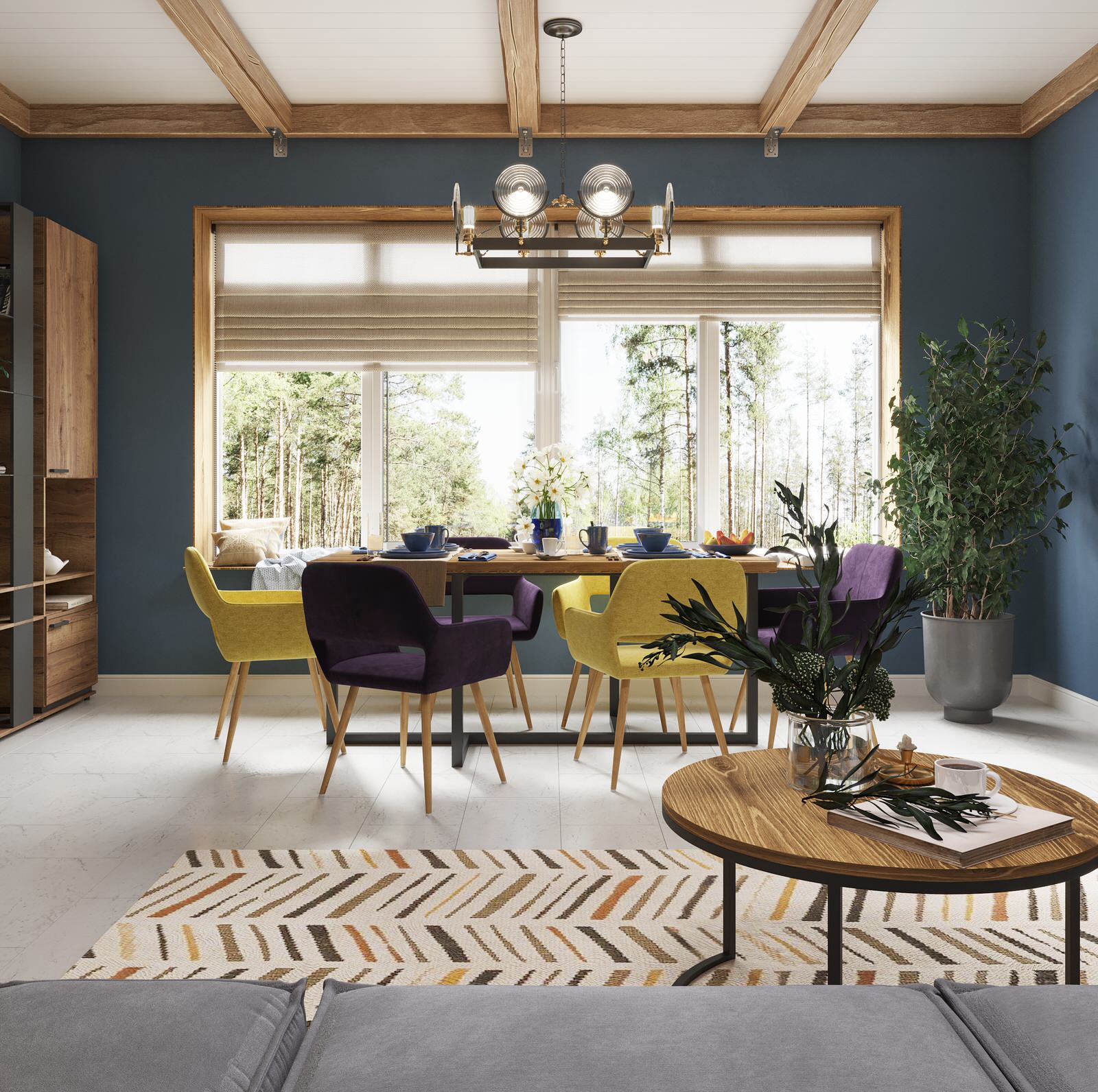 Кухня-гостиная в дачном доме