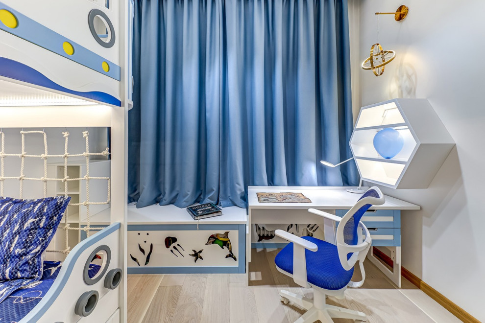 Реализация детской комнаты в морском стиле ЖК Стокгольм