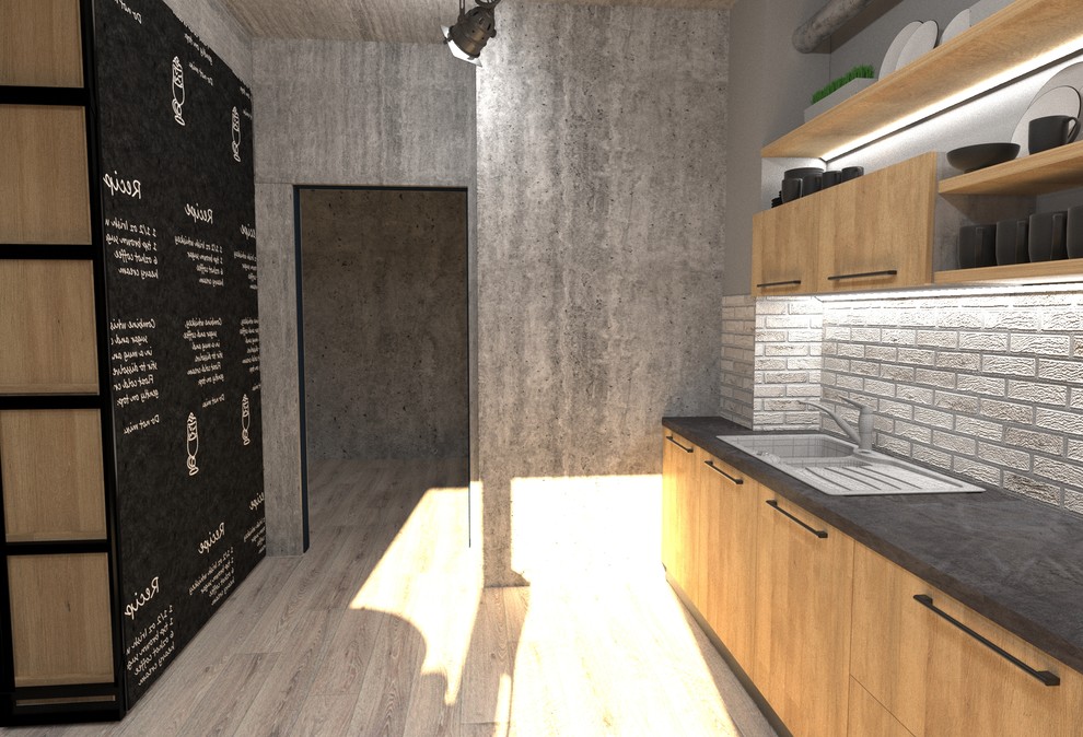 Кухня-студия в стиле лофт