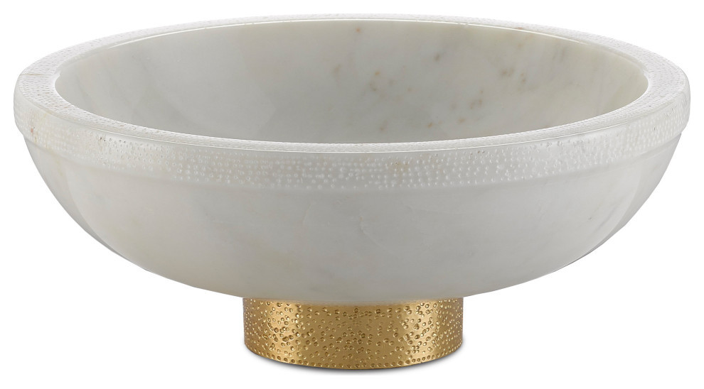 Valor Large White Bowl Contemporary Decorative Bowls by The