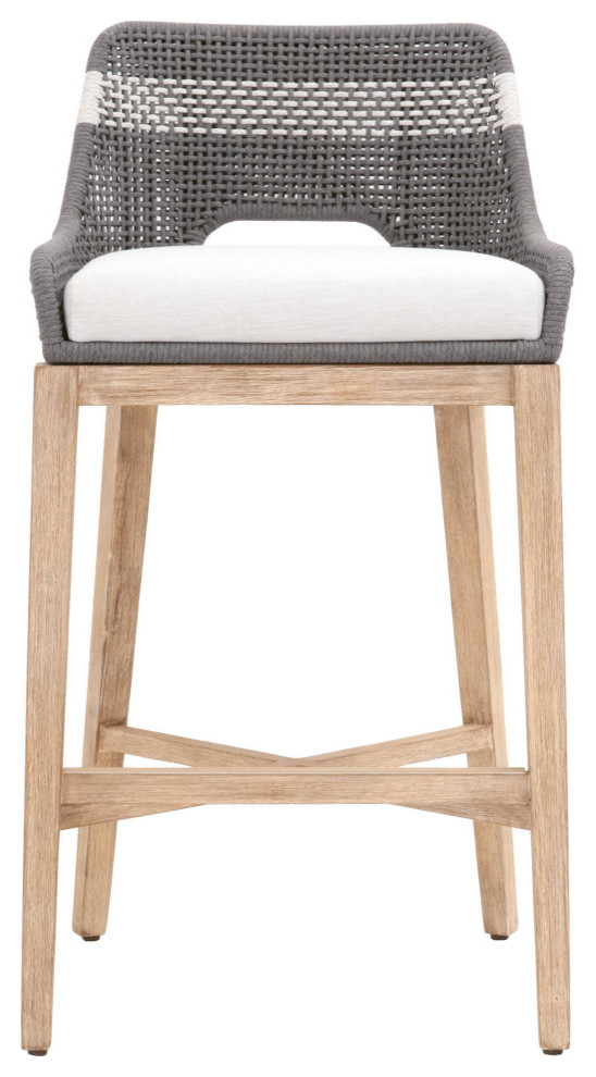 Star International Furniture Woven Tapestry 31" Fabric Barstool in Dove Gray