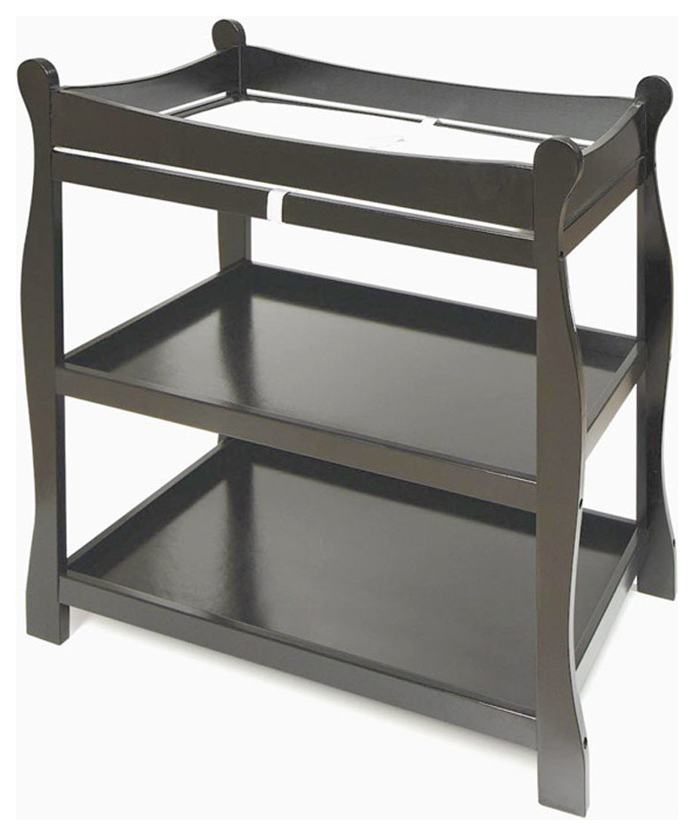 Black Sleigh Style Changing Table
