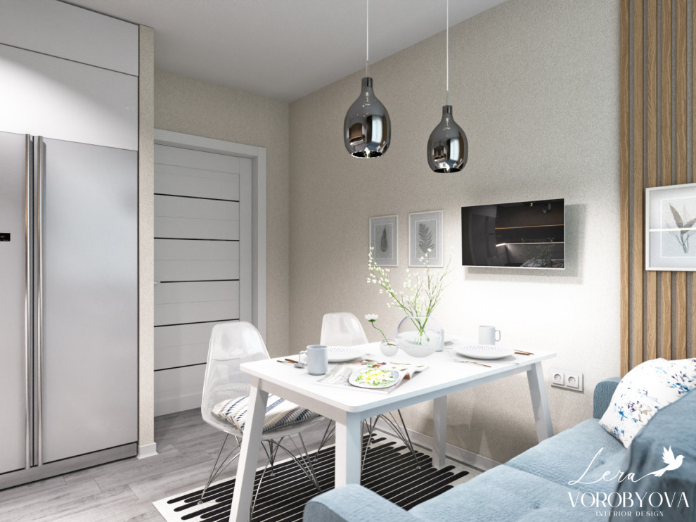 Двухкомнатная квартира в серых тонах