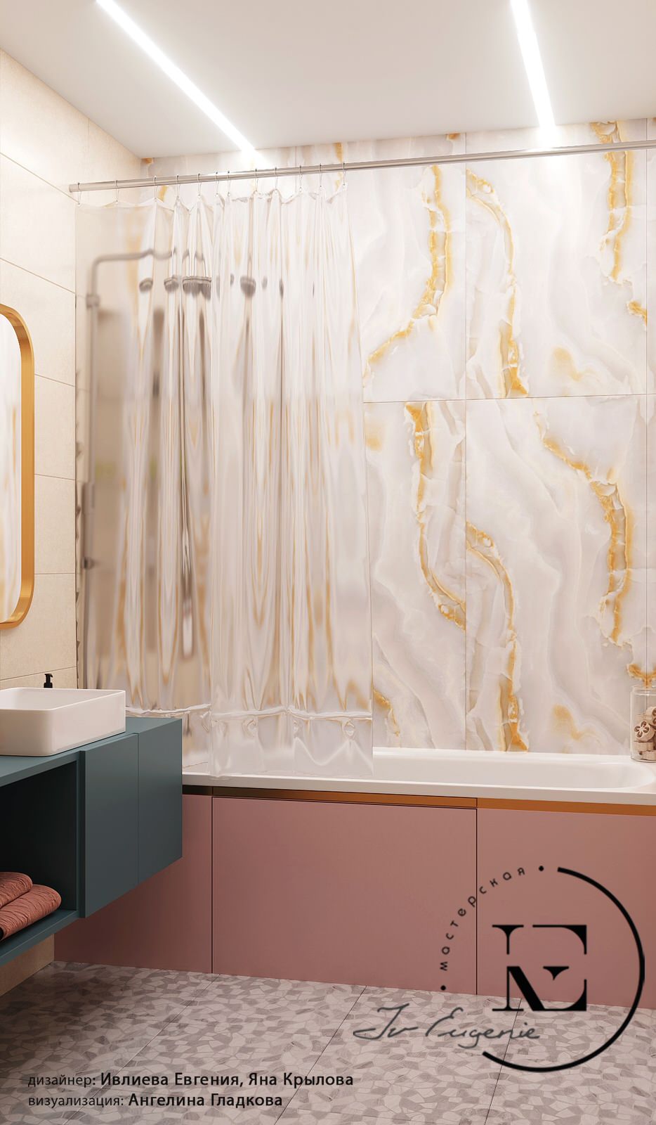 "Подводный мир" в московской квартире в стиле Soleray,