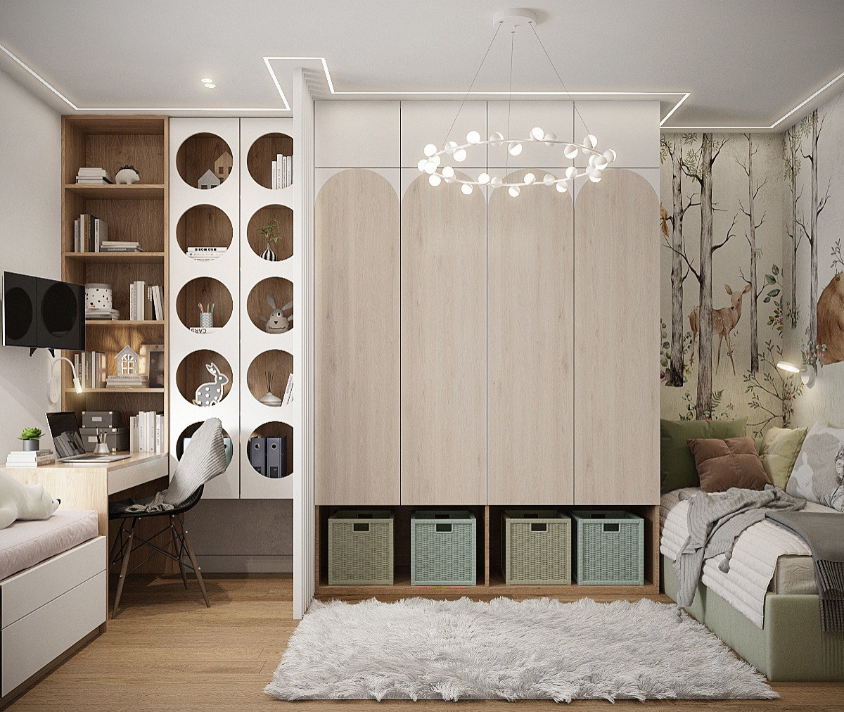 Элегантная современная трехкомнатная квартира