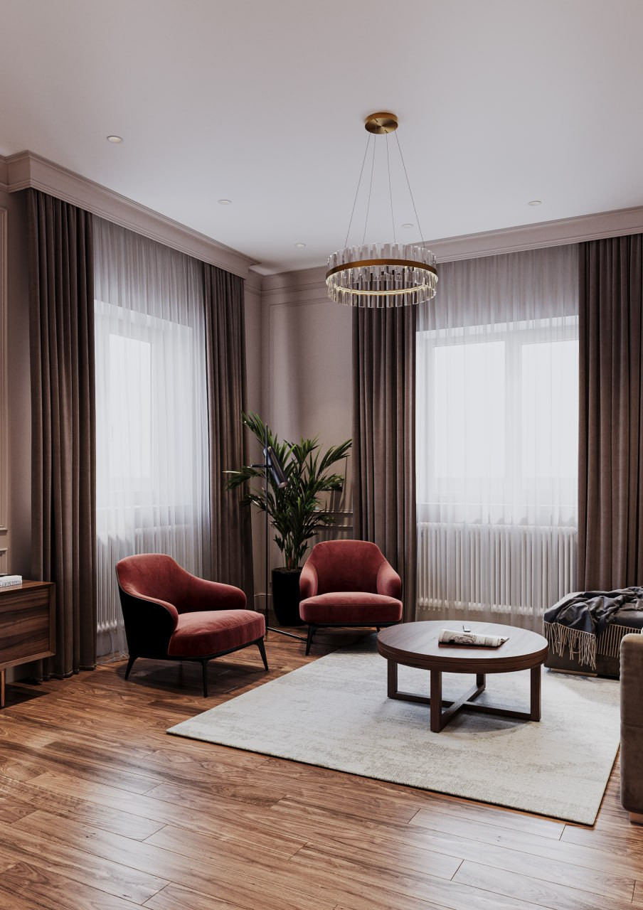 Дизайн интерьера коттеджа Троицк