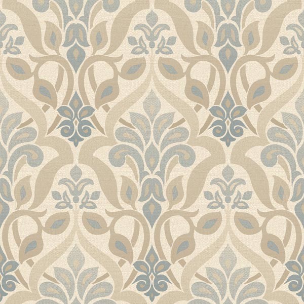 Fusion Blue Ombre Damask Wallpaper Contemporary By Fusion Blue Ombre Damask Wallpaper
