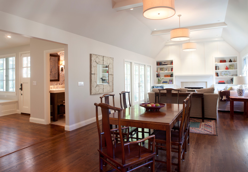 Photo of a transitional open plan dining in San Francisco.