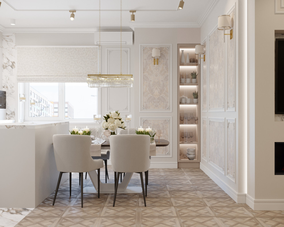 5. Calm classic. Кухня-гостиная