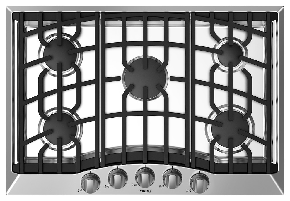 30" Wide Cooktop With 5 Burners, Natural Gas