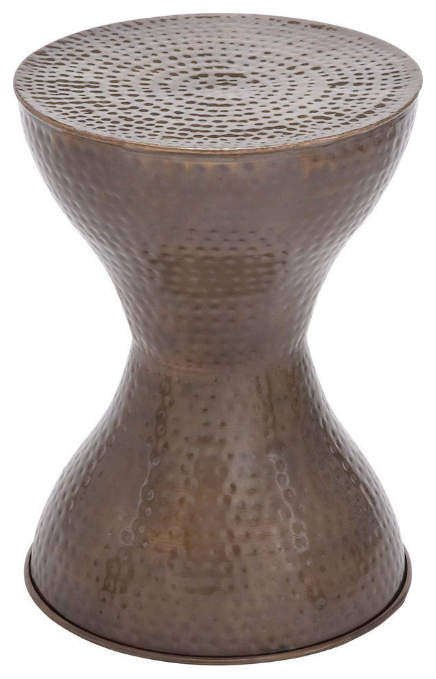 Industrial Bronze Metal Accent Table 22021 Traditional Side Tables