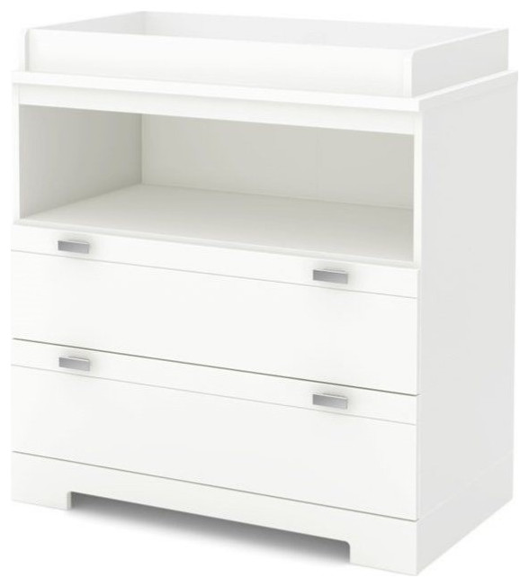 South Shore Reevo Changing Table with Storage in Pure White