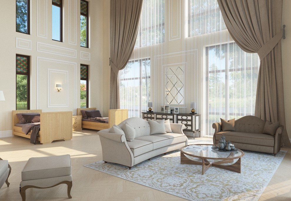 130 кв.м. загородного дома в классике