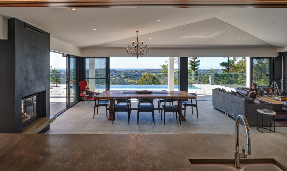 This is an example of a contemporary dining room in Newcastle - Maitland.