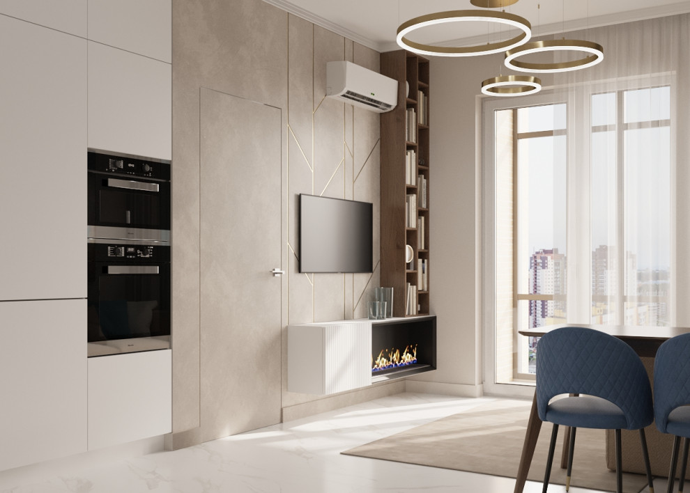 Кухня-гостиная для молодой пары