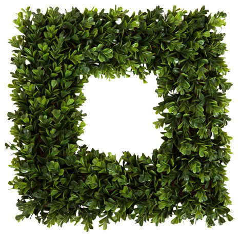 Pure Garden Square Boxwood Wreath - 16.5 inch x 16.5 inch