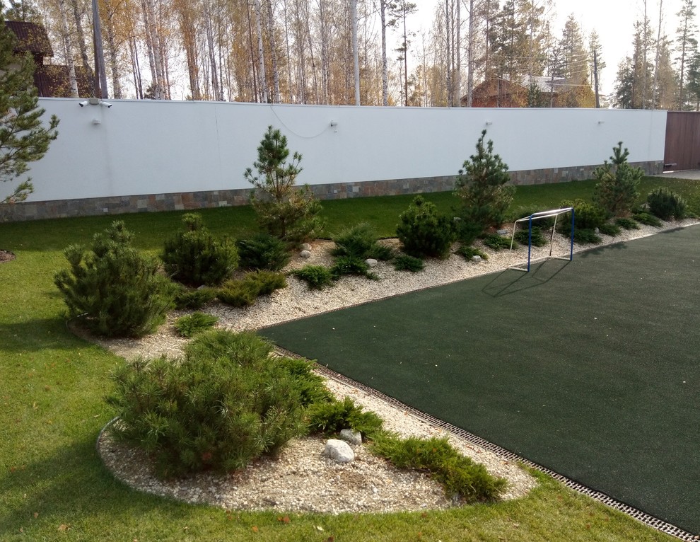 Ландшафт частной территории - г.Екатеринбург, коттеджный поселок у горы Пильной