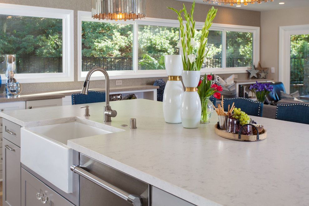 Inspiration for a transitional kitchen remodel in Orange County