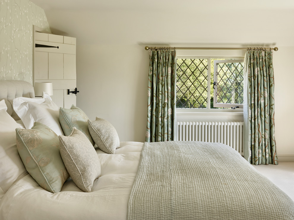 Design ideas for a country bedroom in Sussex.