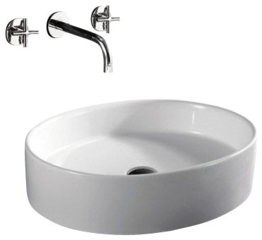 European Style Oval Shape Porcelain Ceramic Bathroom Vessel Sink European Style Oval Shape Porcelain Ceramic Bathroom Vessel Sink
