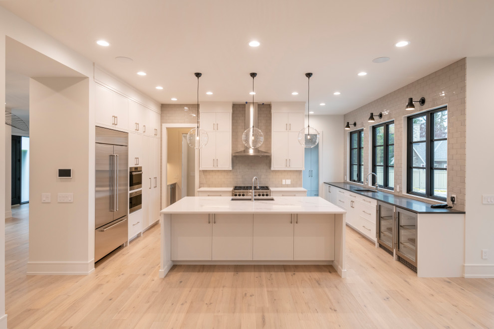 Transitional kitchen photo in Calgary
