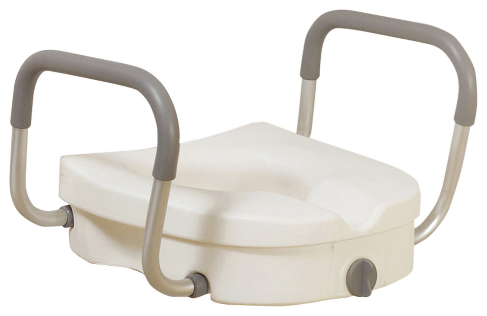 Raised Toilet Seat With Removable Padded Arms Contemporary Toilet Seats by Living Healthy