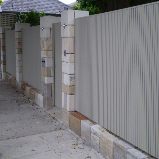 Sandstone front fence. Perth