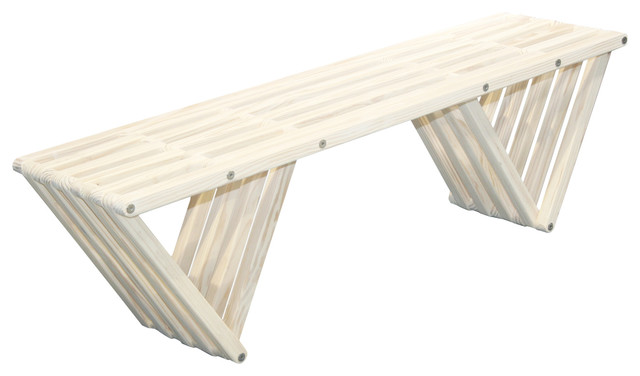 Backless Solid Wood Small Bench Modern Design 54"Lx15"Wx17"H, Off-White