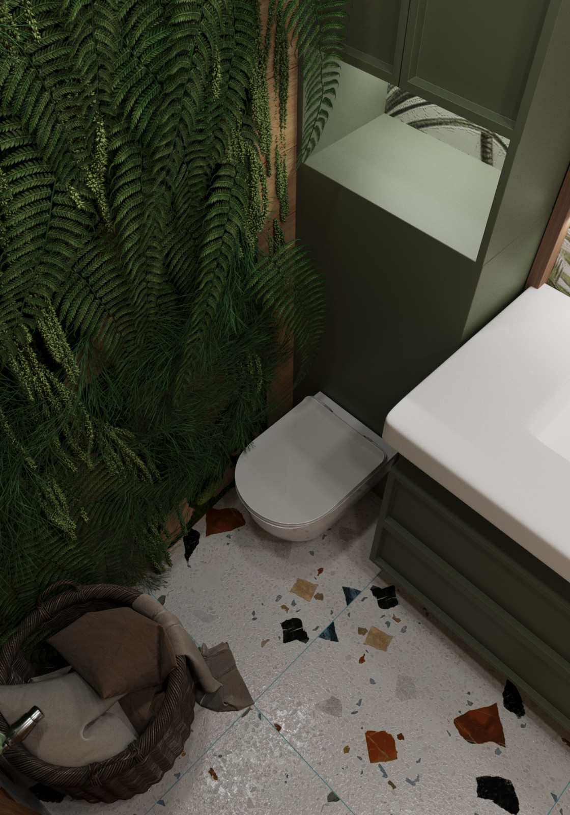 Санузел в эко стиле