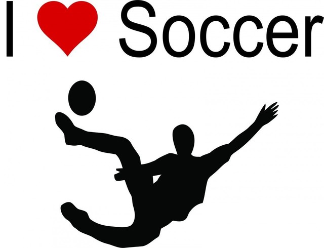 I Love Soccer Gametime Decal, 12x24"