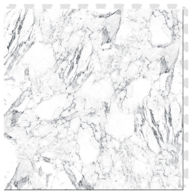 White Marble Luxury Vinyl Sample Tile - Contemporary - Vinyl Flooring