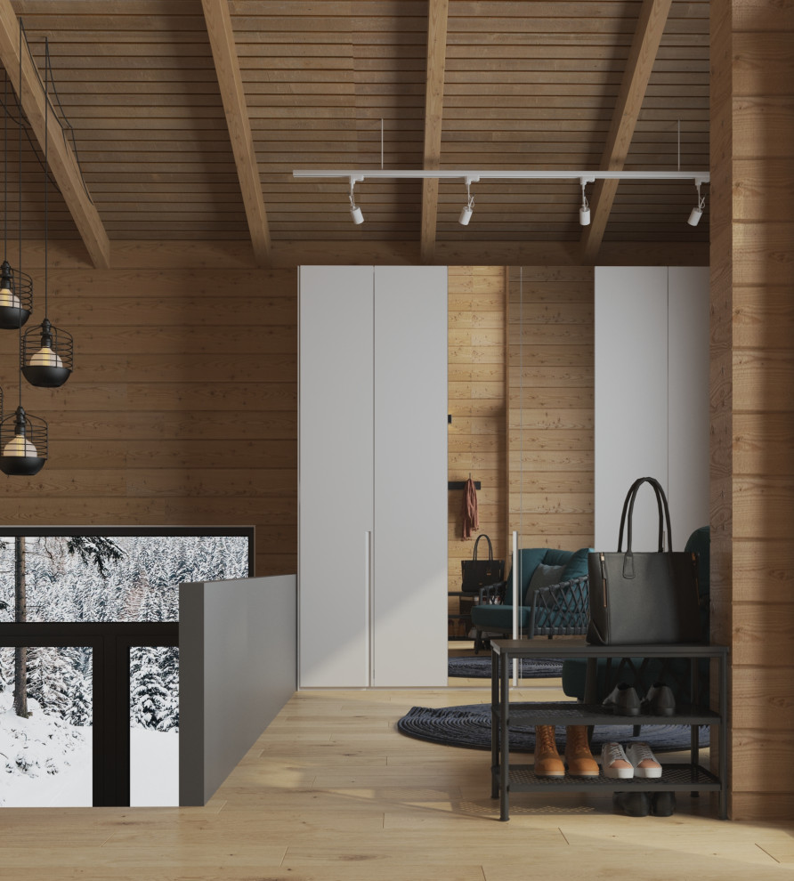 Дизайн-проект интерьера загородного дома (из бруса)