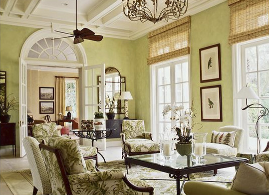 Design ideas for a traditional family room in Miami.
