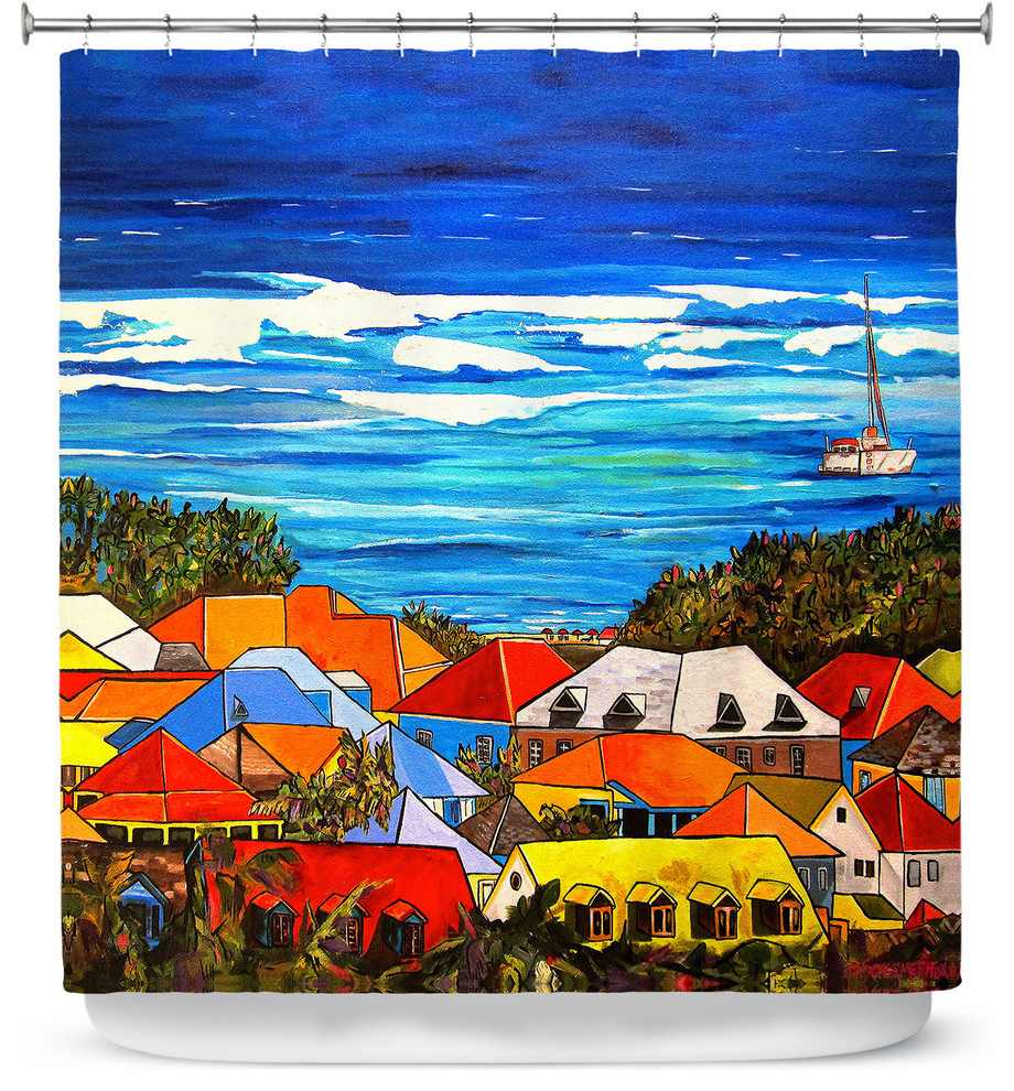 Colors of St. Martin Shower Curtain