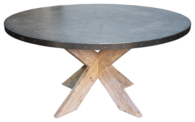 Austin Dining Table With Zinc Top Tables By Noir Austin Table With Zinc Top 60