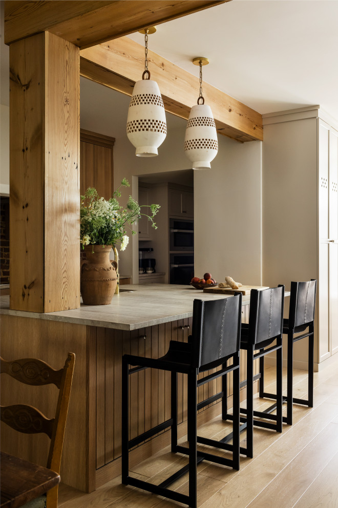 Inspiration for a transitional kitchen remodel in Boston