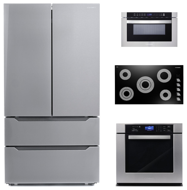 4PC Package 36" Electric Cooktop 24" Oven 24" Microwave Drawer