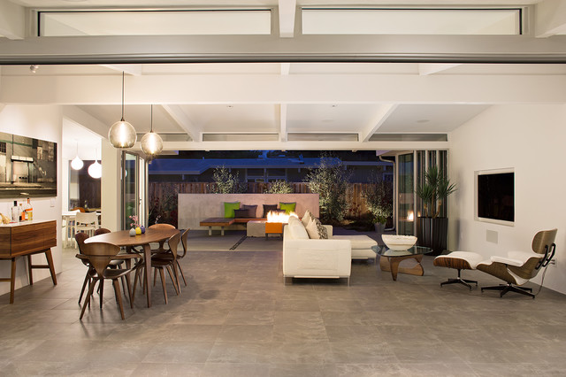 Truly Open Eichler House retro-dagligstue